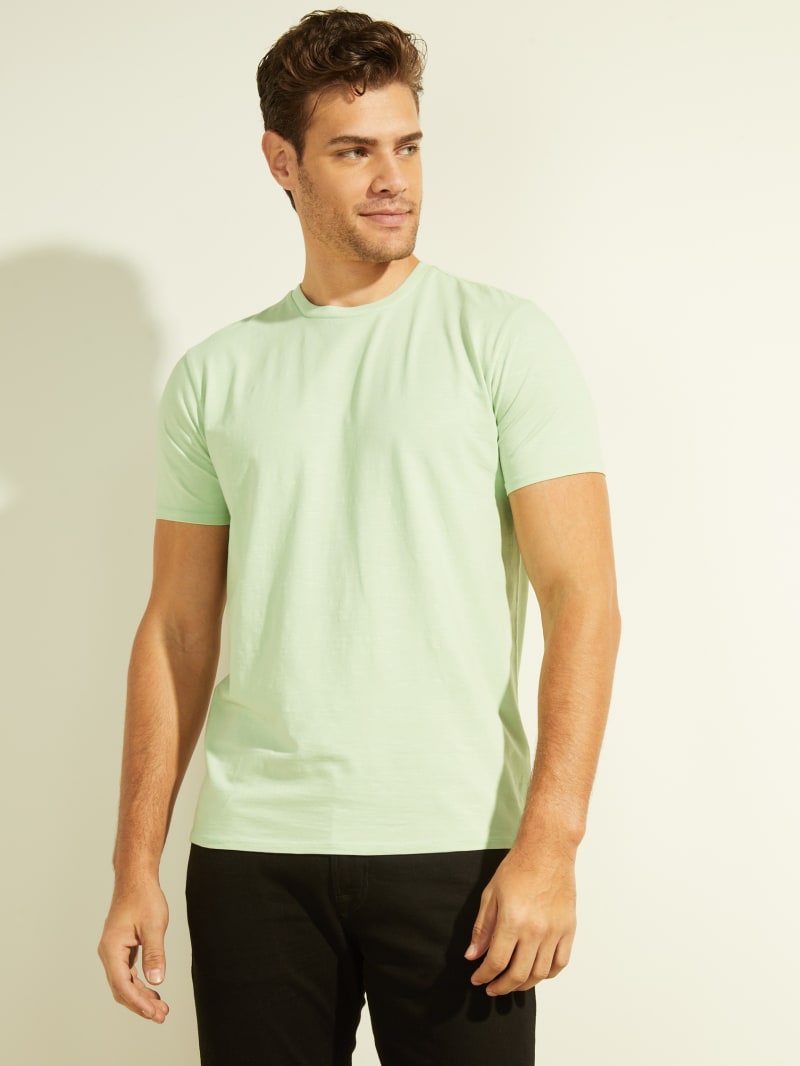 Guess Eli Washed Tee Men's T Shirts Green | 2386-LFVUT