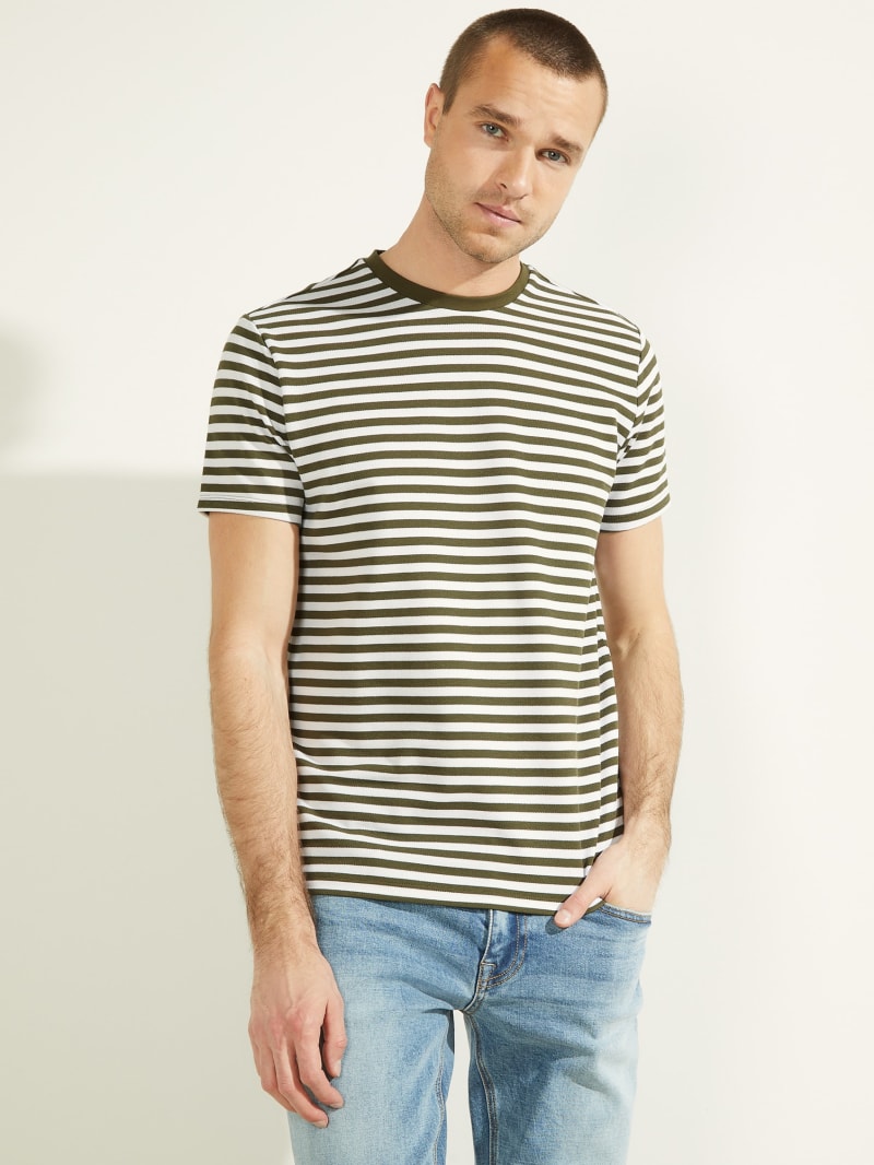 Guess Finn Pique Striped Tee Men's T Shirts Multicolor | 0452-GQBVT