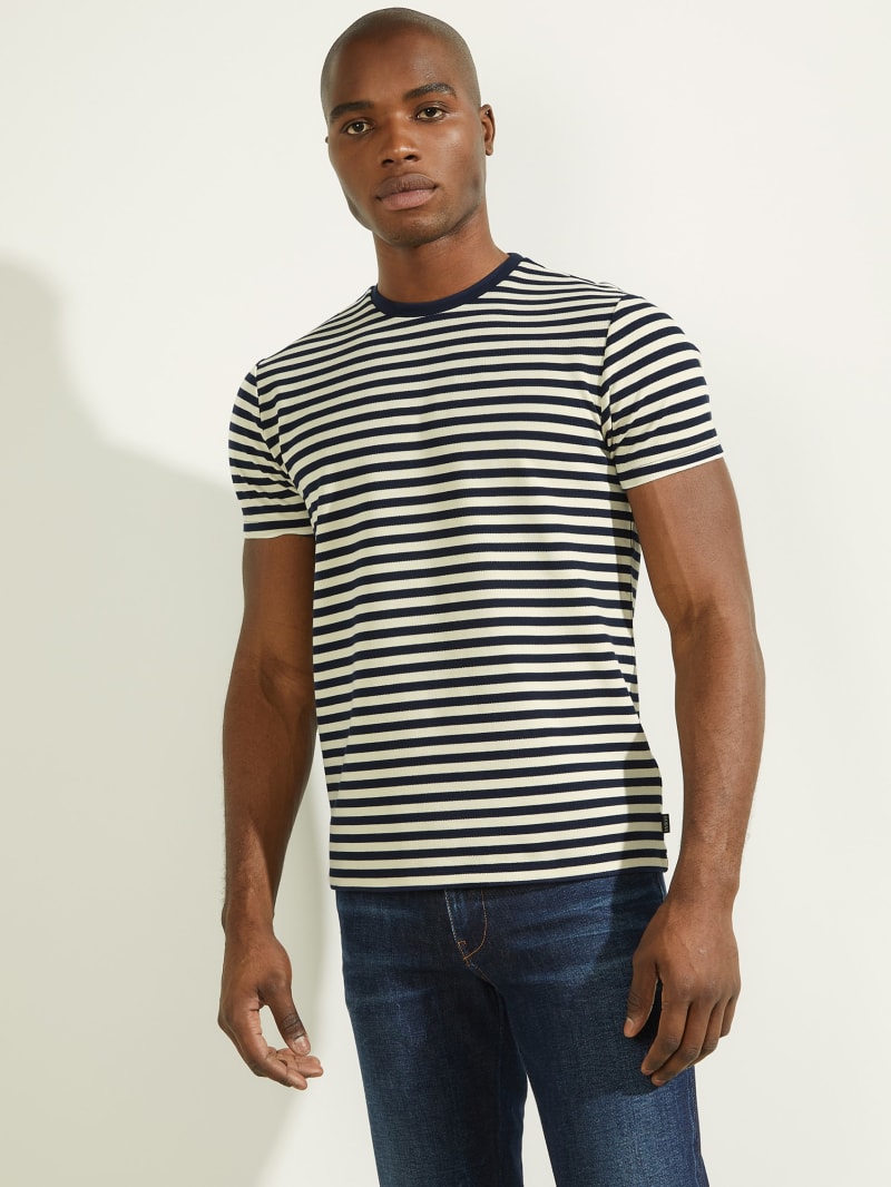 Guess Finn Pique Striped Tee Men's T Shirts Multicolor | 2897-WHKYU