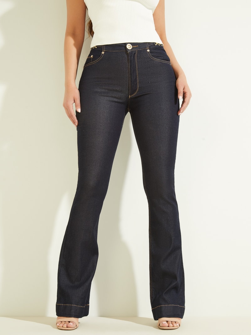 Guess Fit and Flare Denim Women's Pants Blue | 1328-HQFLO