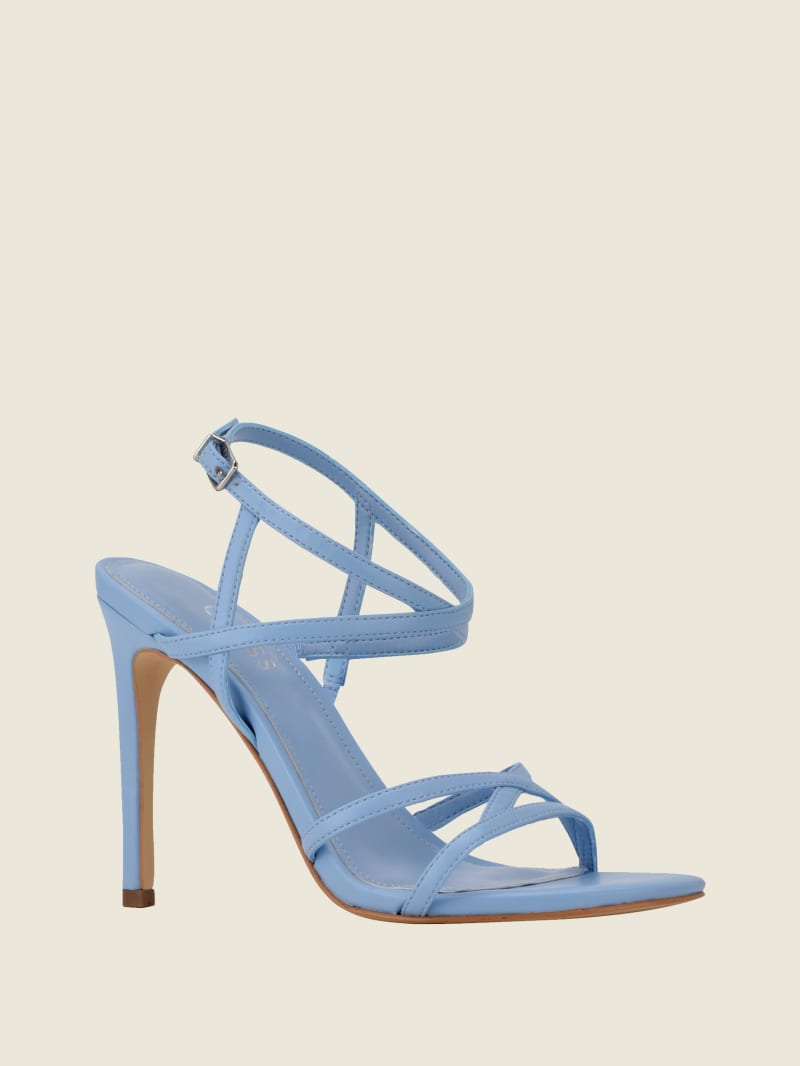 Guess Fumi Strappy Women's Heels Light Blue | 1465-BDPVL