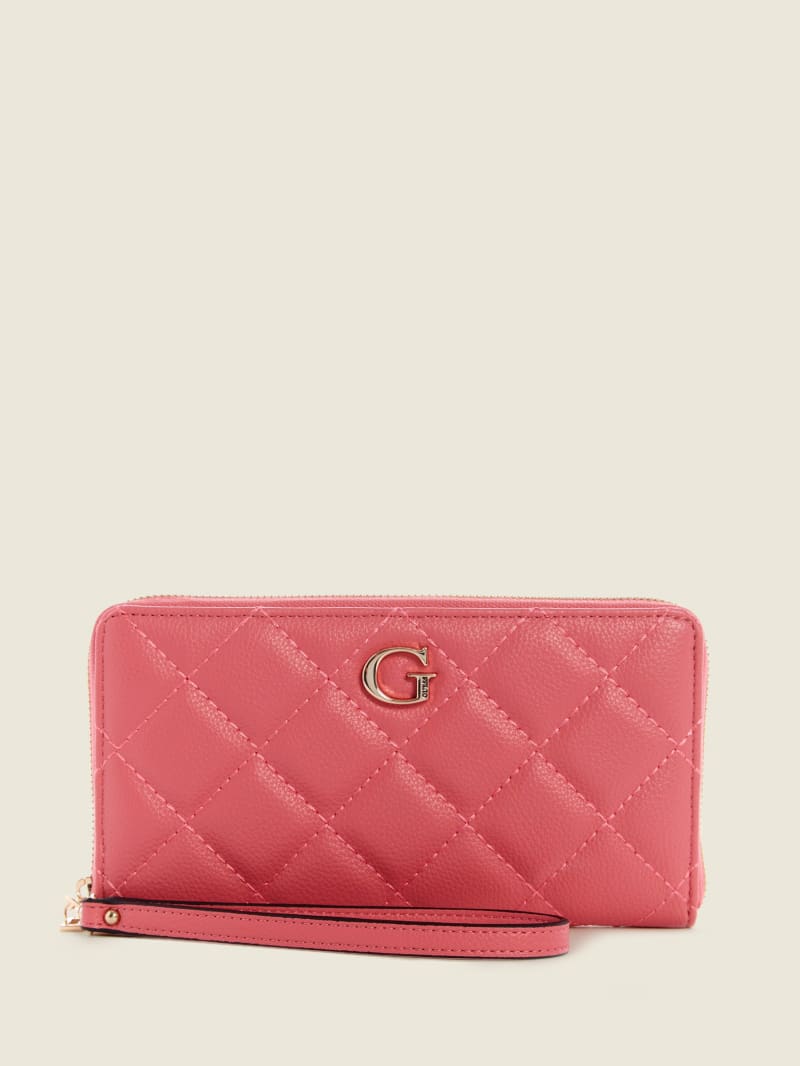 Guess Gillian Check Organizer Women's Wallets Apricot | 2719-SUXRB