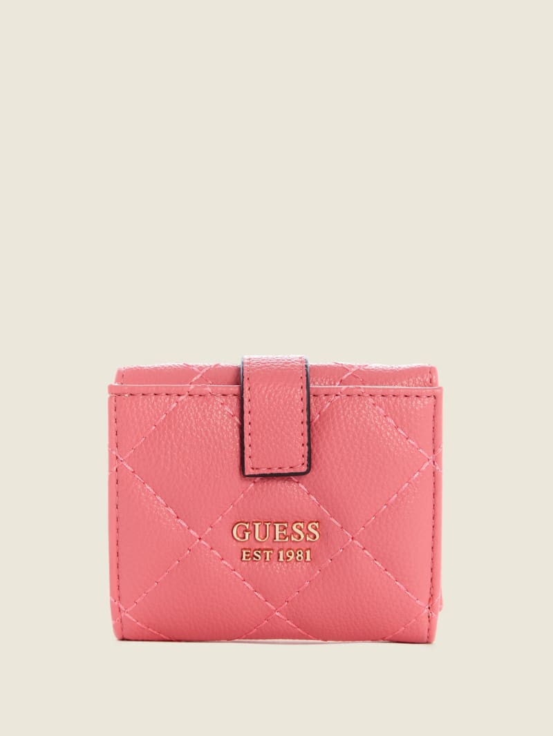 Guess Gillian Petite Trifold Women's Wallets Apricot | 2160-IRVEQ