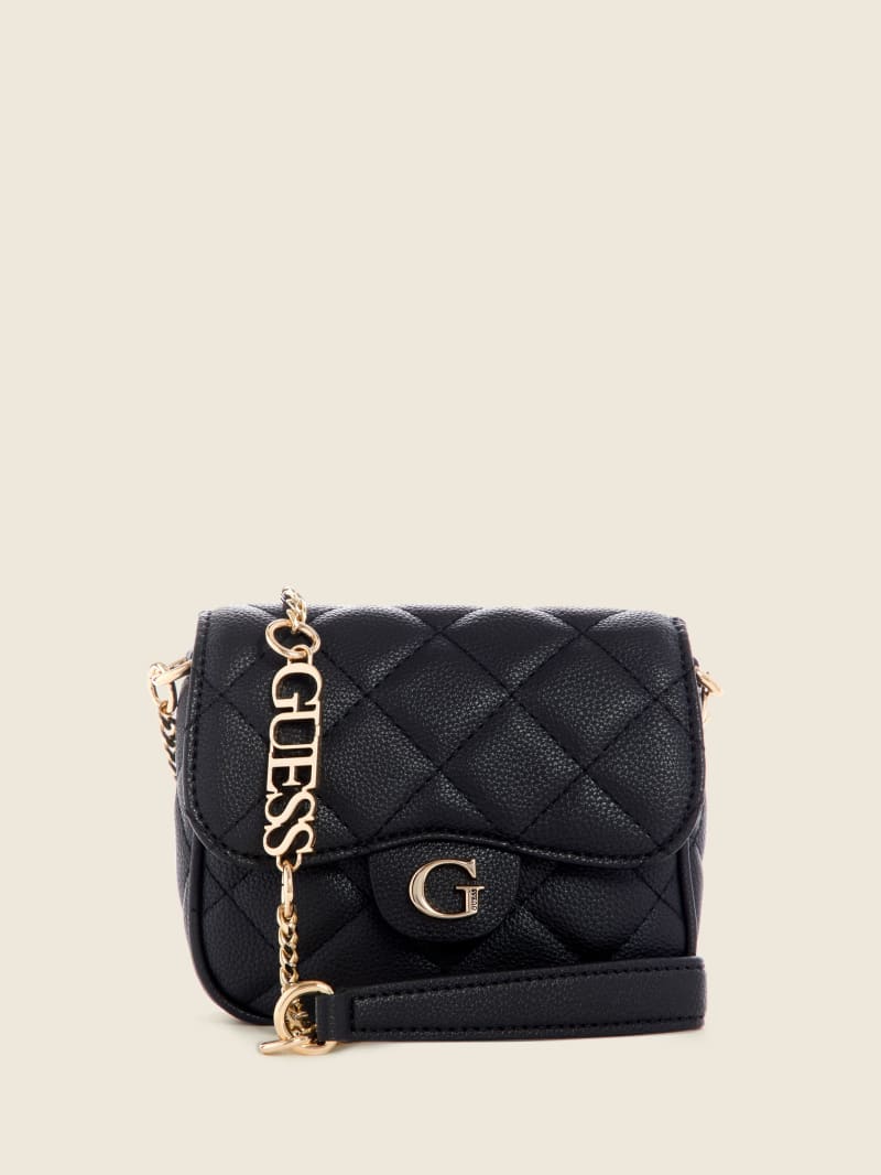 Guess Gillian Quilted Flap Women's Crossbody Bags Black | 8763-SWEKP