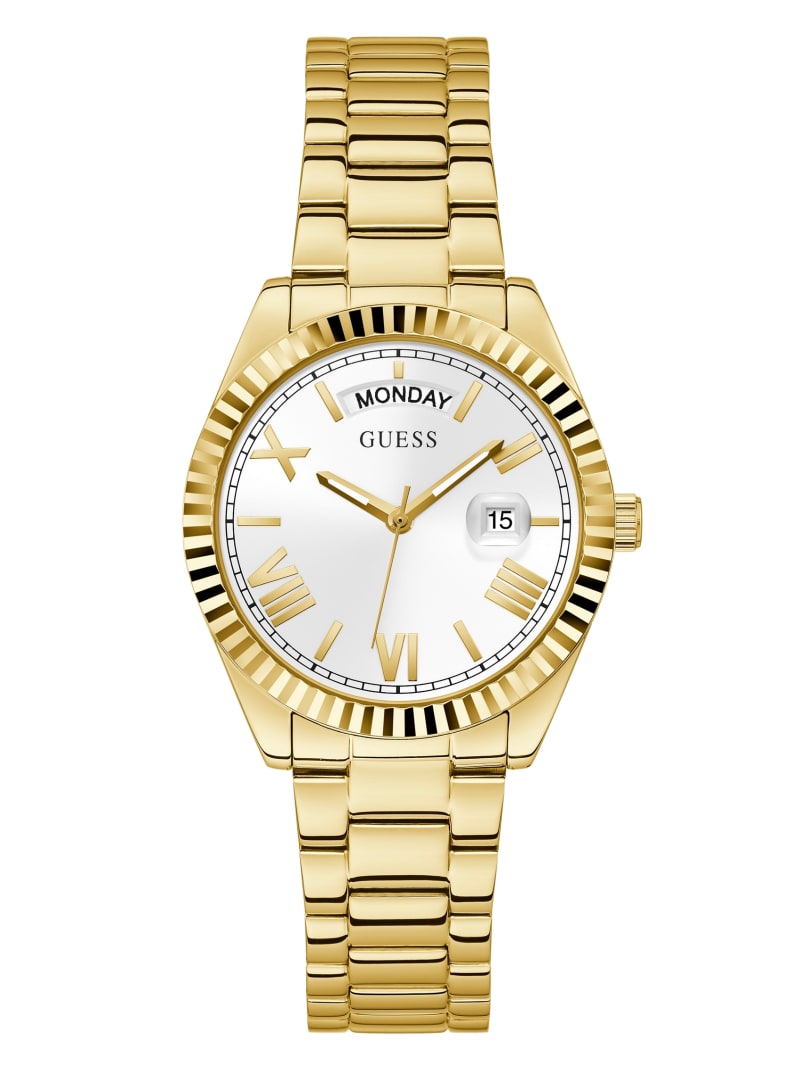 Guess Gold-Tone Analog Women's Watches Gold | 0617-MDHKV