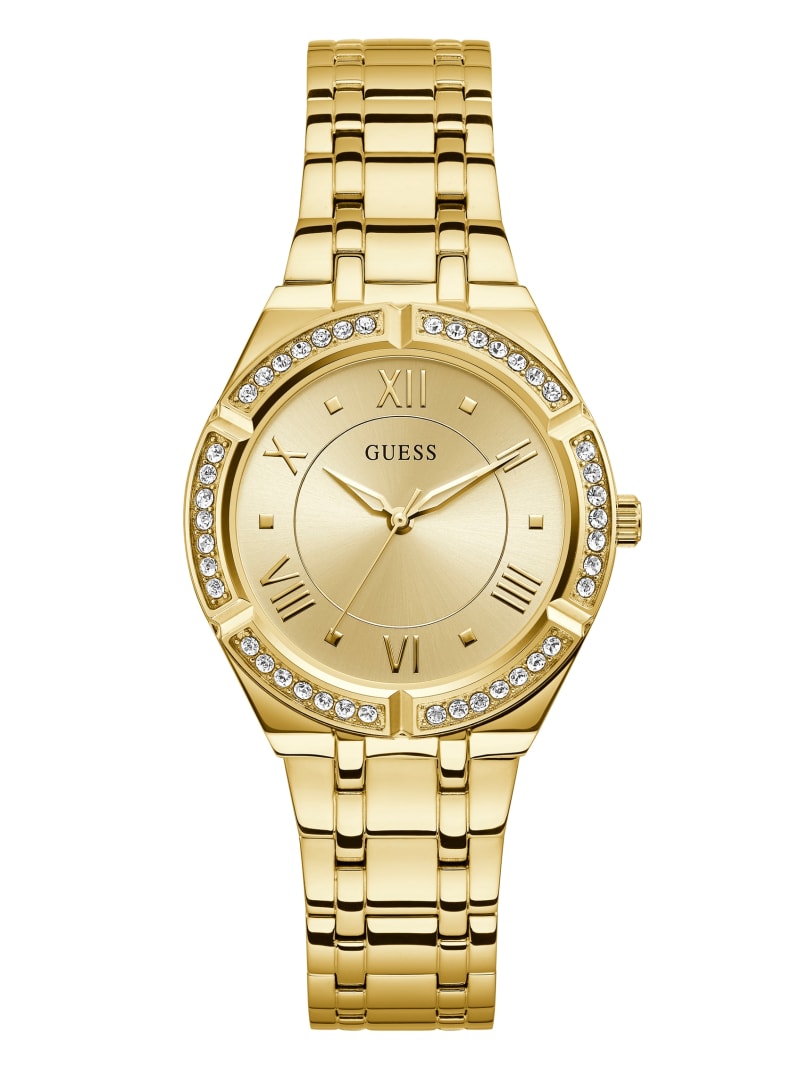 Guess Gold-Tone Champagne Analog Women's Watches Gold | 2041-ARXOC