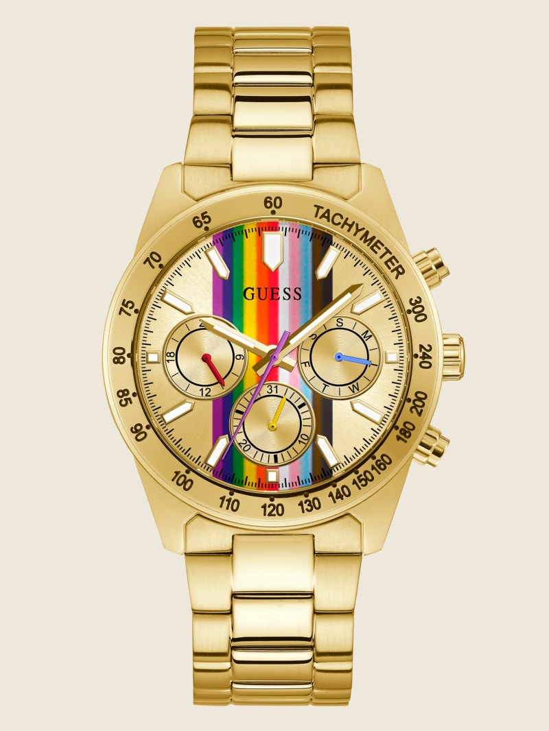 Guess Gold-Tone Men's Watches Gold | 4638-TEWVJ