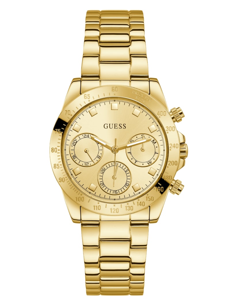 Guess Gold-Tone Multifunction Women's Watches Gold | 3296-ZKQID