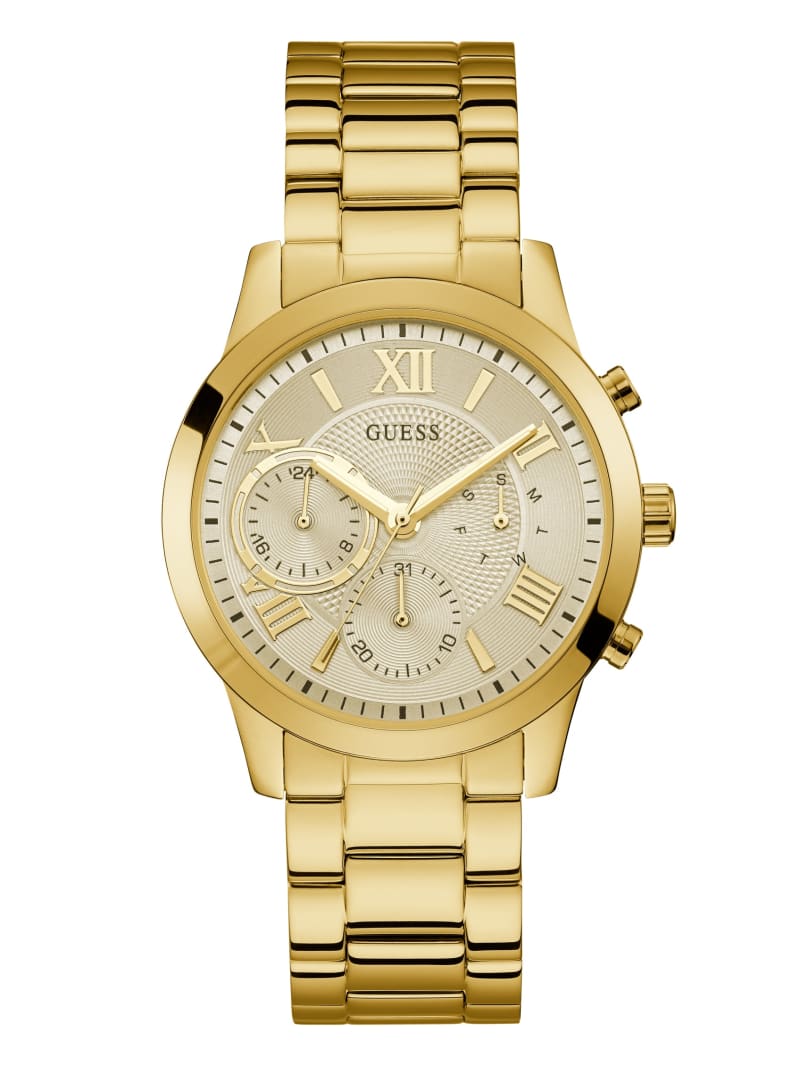 Guess Gold-Tone Multifunction Women's Watches Gold | 3586-HJLYN