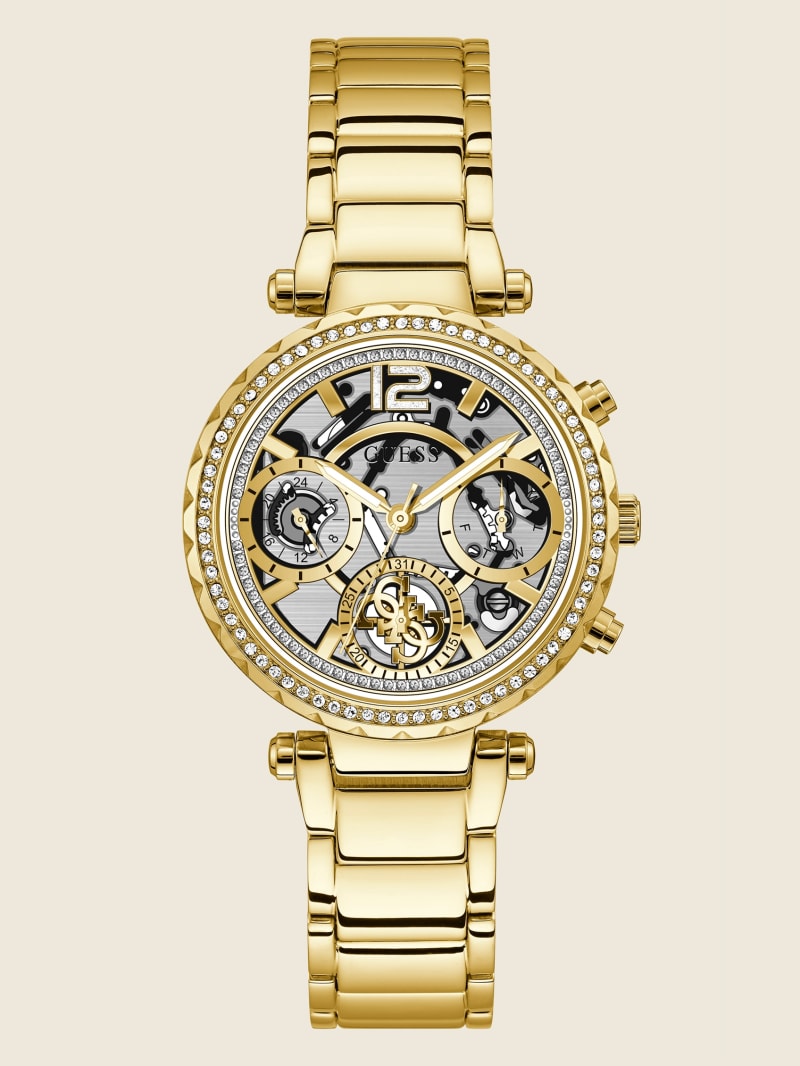 Guess Gold-Tone Multifunction Women's Watches Gold | 7218-TBMZD