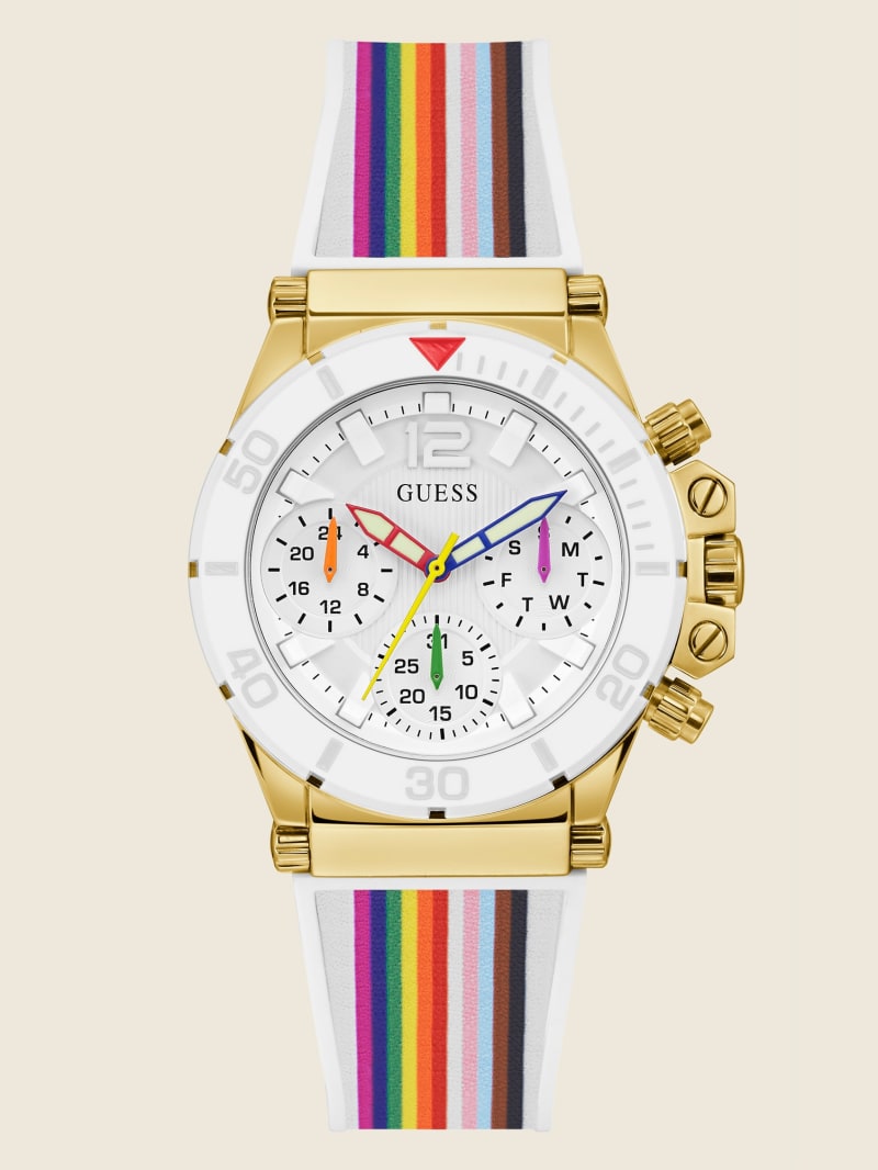 Guess Gold-Tone Rainbow Women's Watches Multicolor | 4752-SRKIZ