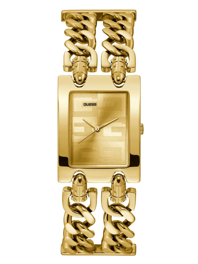 Guess Gold-Tone Square Analog Women's Watches Gold | 0468-WGHZL