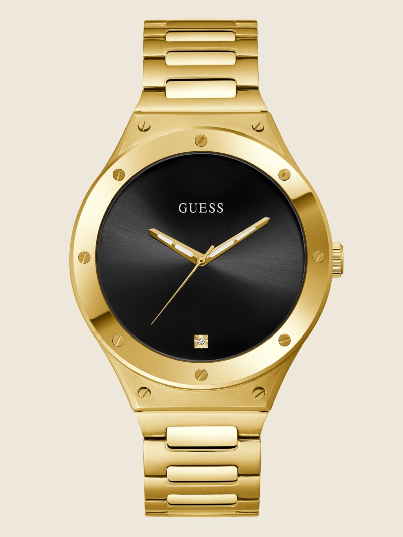 Guess Gold-Tone and Analog Men's Watches Gold | 5847-MLKPD