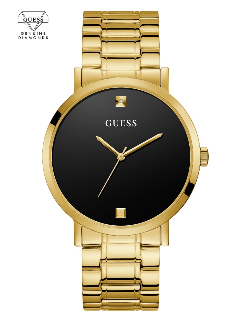 Guess Gold-Tone and Diamond Analog Men's Watches Gold | 0139-YNQZO