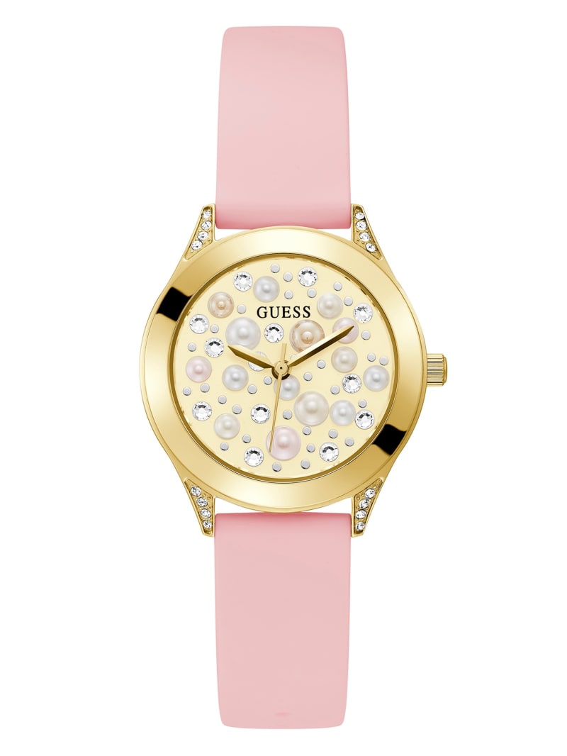 Guess Gold-Tone and Pearl Analog Women's Watches Multicolor | 8260-KMWXQ