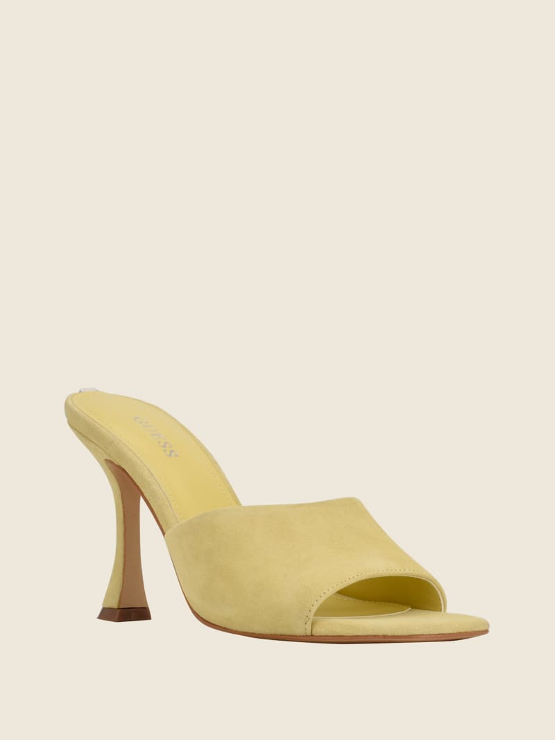 Guess Hambree Suede Women's Heels Yellow | 0923-WYVLG