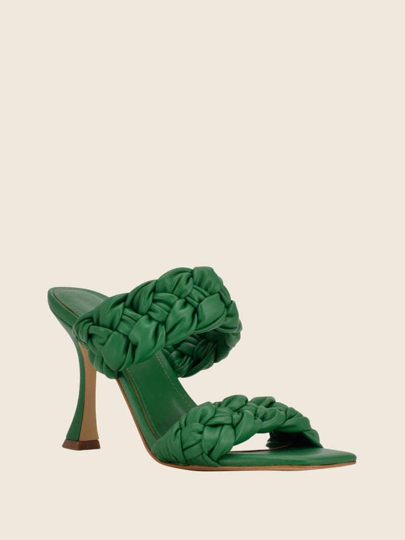 Guess Harlieided Women's Heels Green | 0875-GWLKE