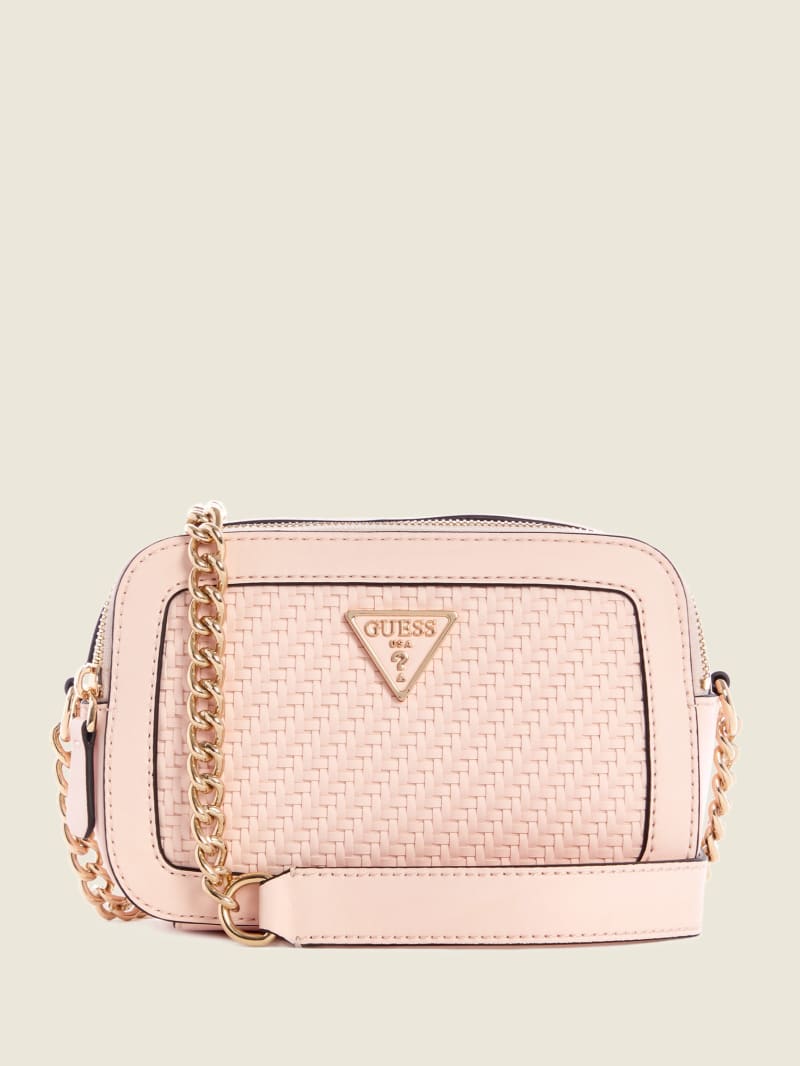 Guess Hassie Camera Women's Crossbody Bags Pink | 3256-OVQWF