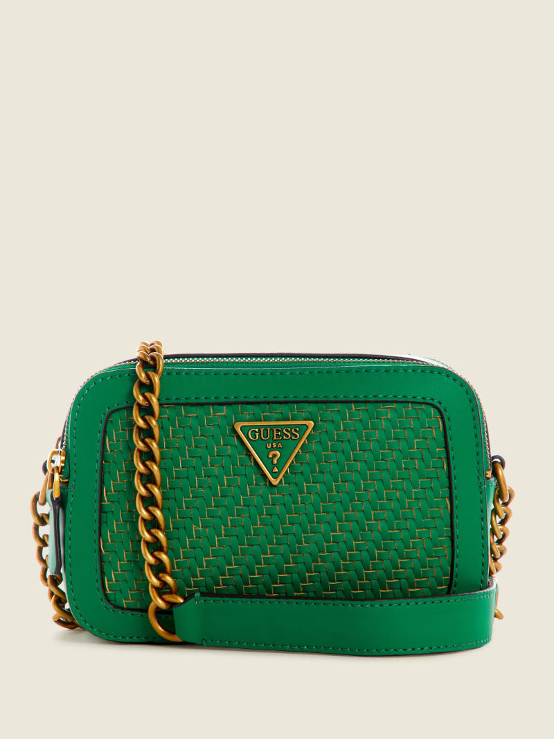 Guess Hassie Camera Women's Crossbody Bags Green | 9241-LSEXP