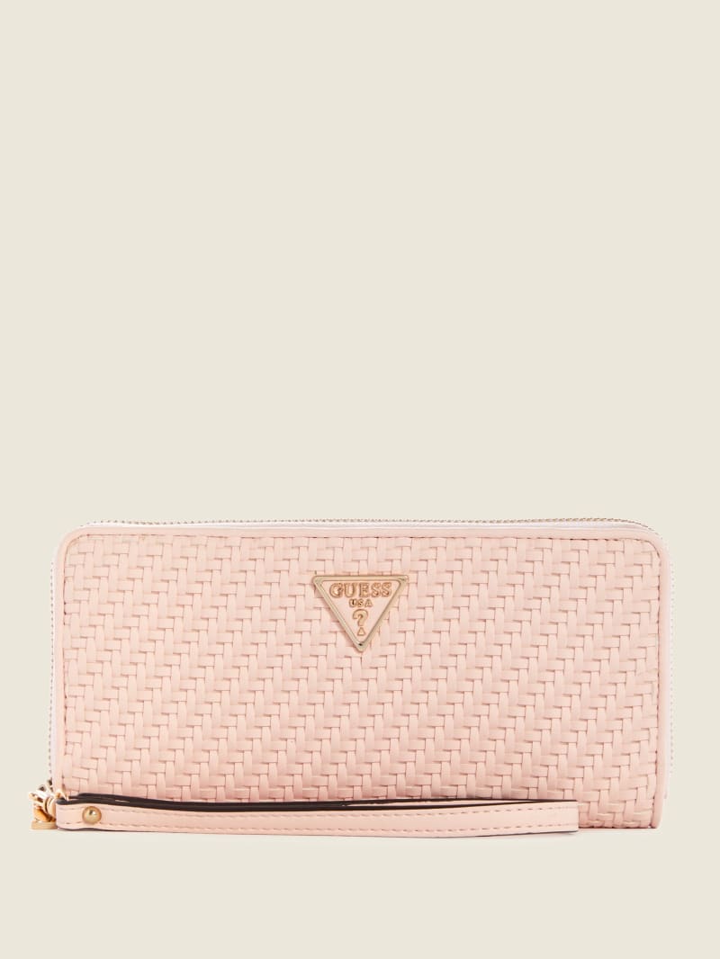 Guess Hassie Large Zip-Around Women's Wallets Pink | 2503-SJAYD