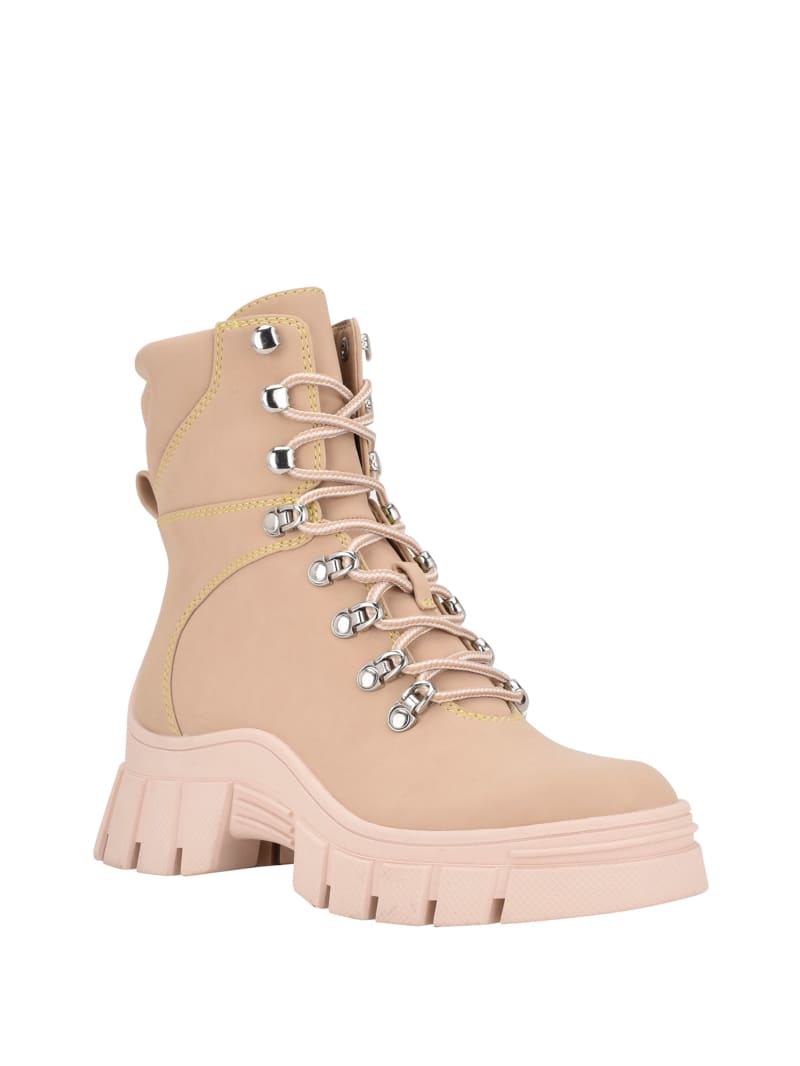 Guess Hearly Chunky Sole Women's Boots Beige | 7480-XAHCG