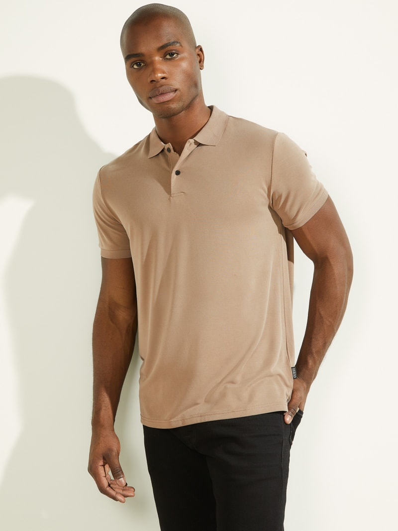 Guess Iker Men's Shirts Brown | 6059-YPGRQ