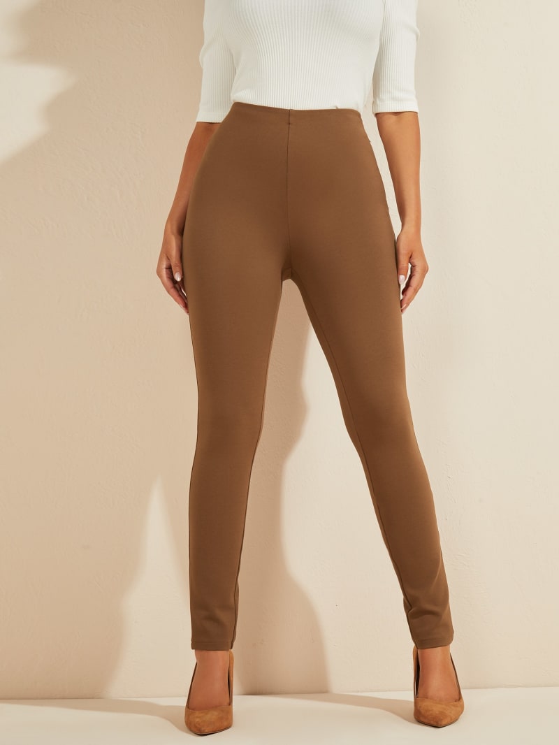 Guess Jane Ponte Legging Women's Pants Brown | 9683-LBRVF