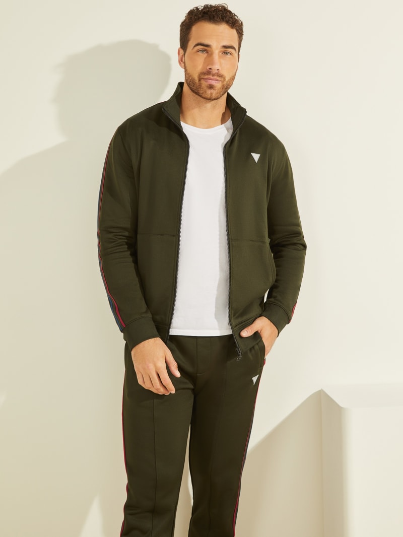 Guess Jeremy Track Men's Jackets Green | 4671-HOBIP