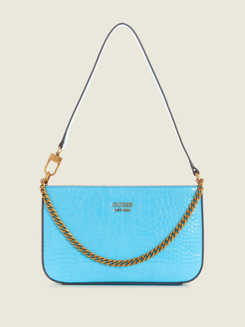 Guess Katey Croc Women's Mini Bag Light Blue | 2584-JKIDT