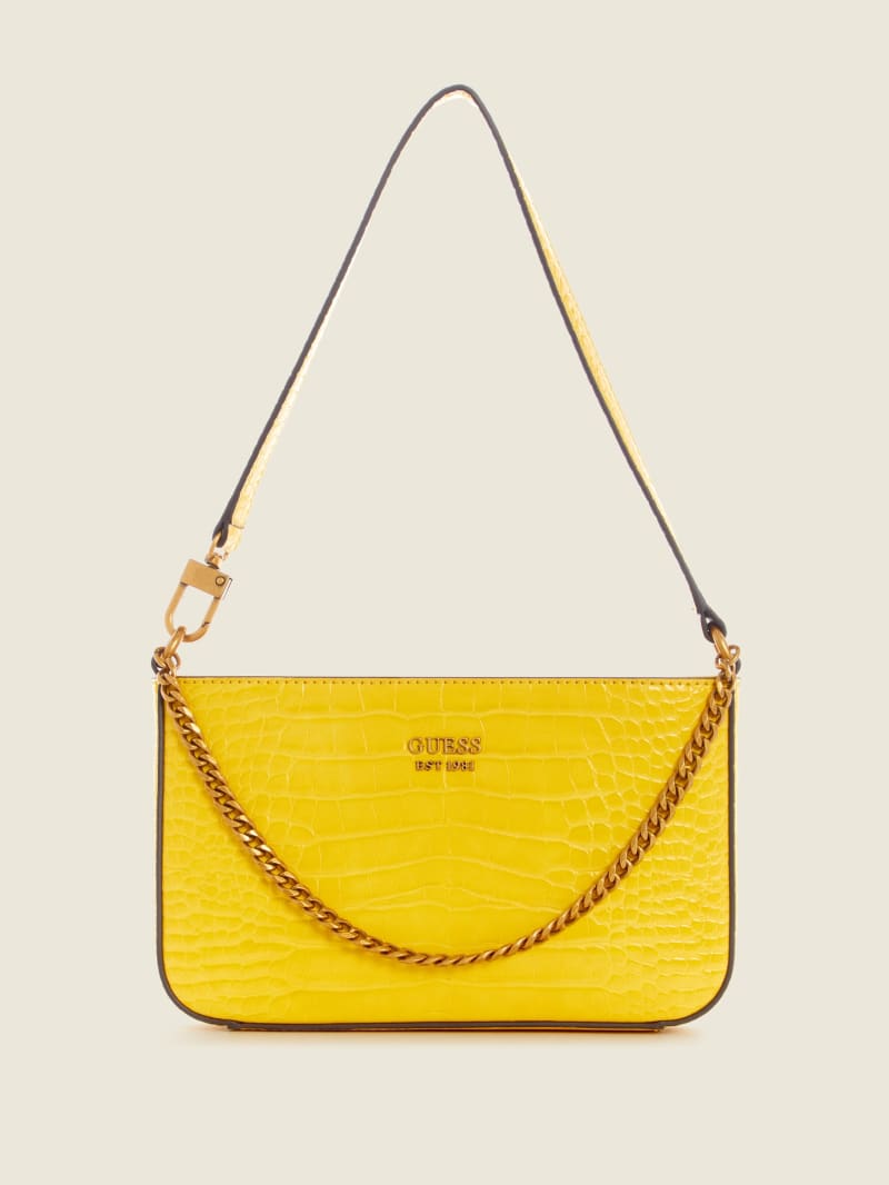 Guess Katey Croc Women's Mini Bag Yellow | 2674-TVDYH