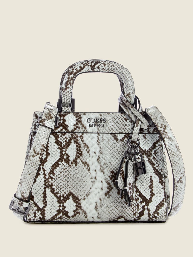 Guess Katey Croc Women's Satchel Bags Grey | 2153-DBPIT