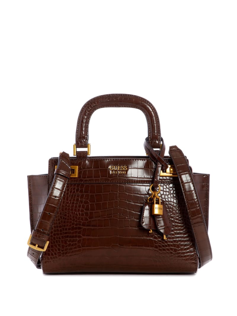 Guess Katey Girlfriend Women's Satchel Bags Brown | 5931-IQOAK