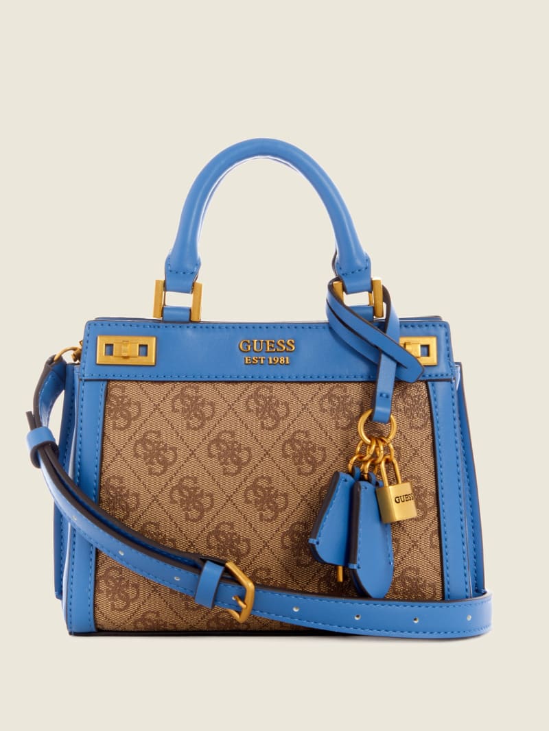 Guess Katey Women's Satchel Bags Blue | 1250-UWBPC