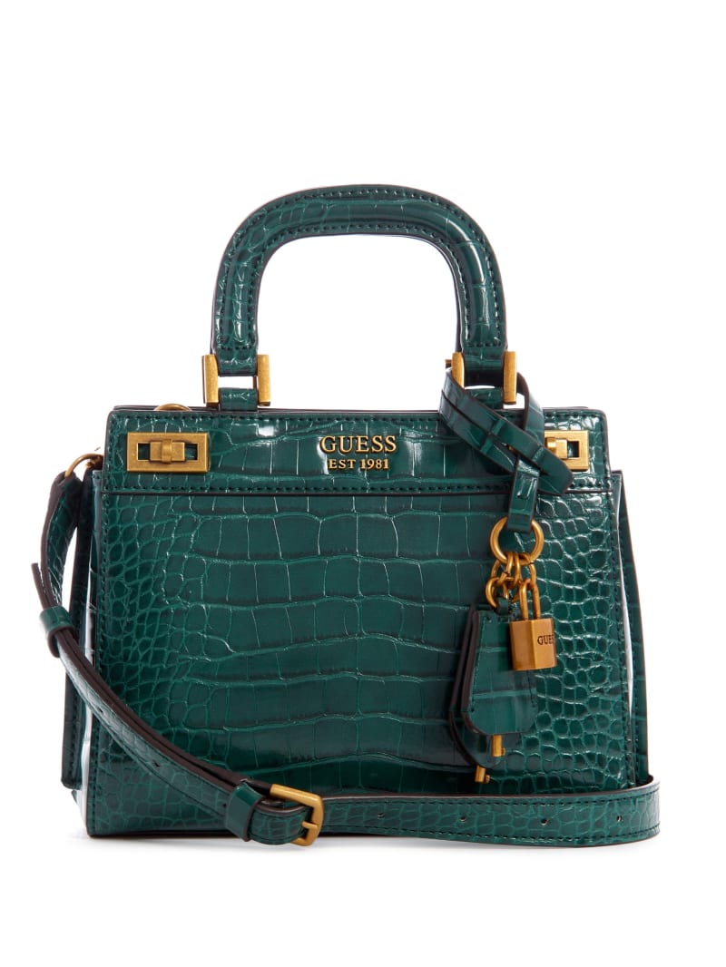 Guess Katey Women's Satchel Bags Green | 3869-ZIRNU