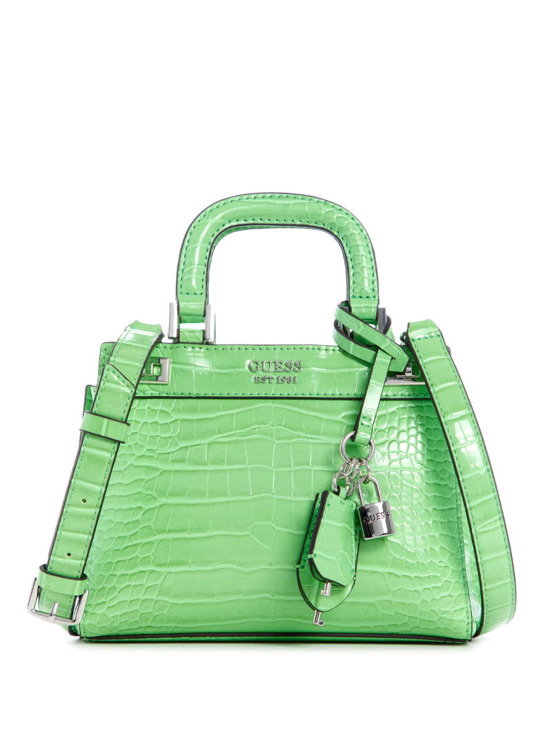 Guess Katey Women's Satchel Bags Green | 4607-ISVBP