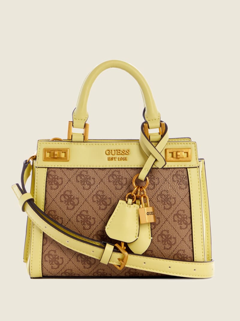 Guess Katey Women's Satchel Bags Lemon | 8240-GEOWV