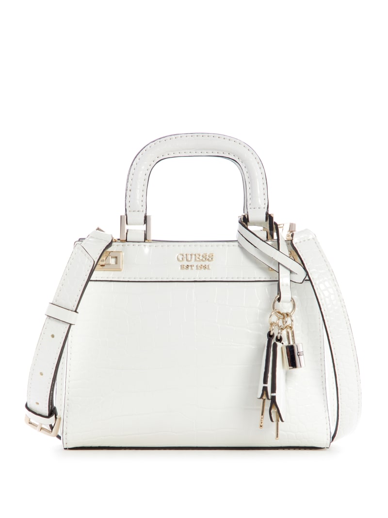 Guess Katey Women's Satchel Bags White | 4276-DTHBI