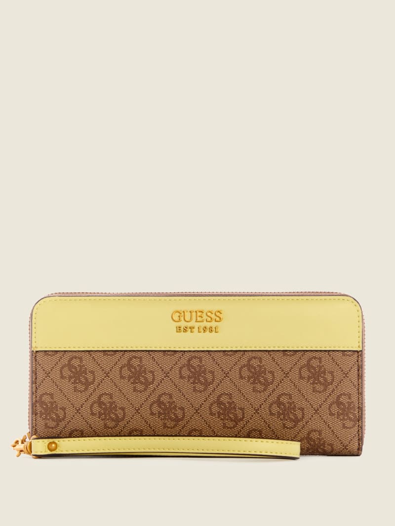 Guess Katey Zip-Around Women's Wallets Brown | 9531-VQPUR