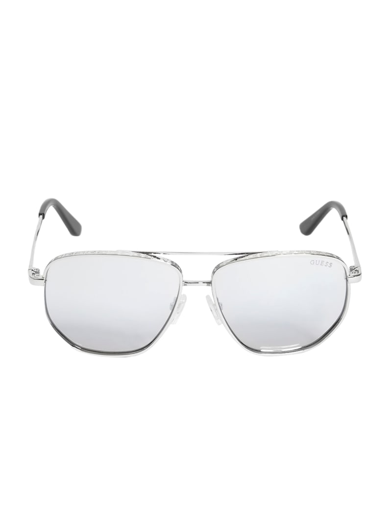 Guess Kelly Aviator Women's Sunglasses Silver | 9865-DRMHU