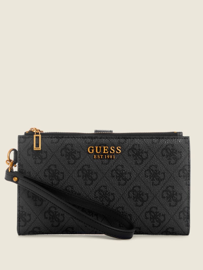 Guess Kristle Zip Organizer Women's Wallets Black | 7194-RQUIA