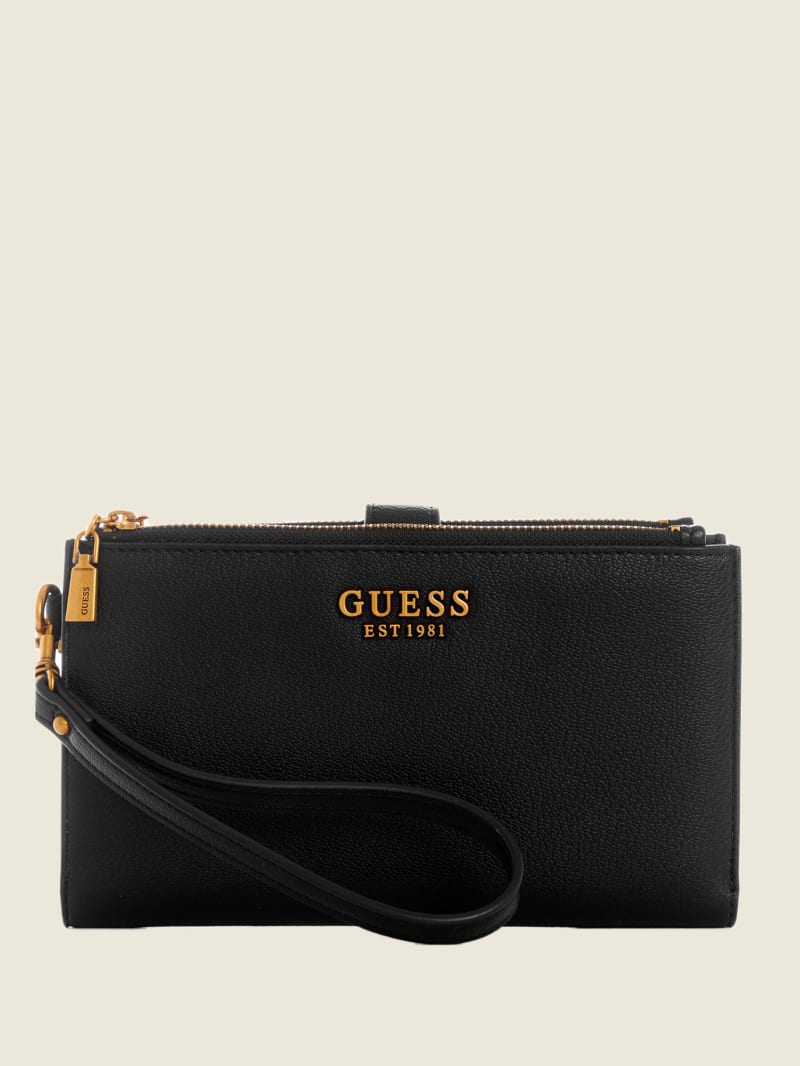 Guess Kristle Zip Organizer Women's Wallets Black | 7620-STQAE