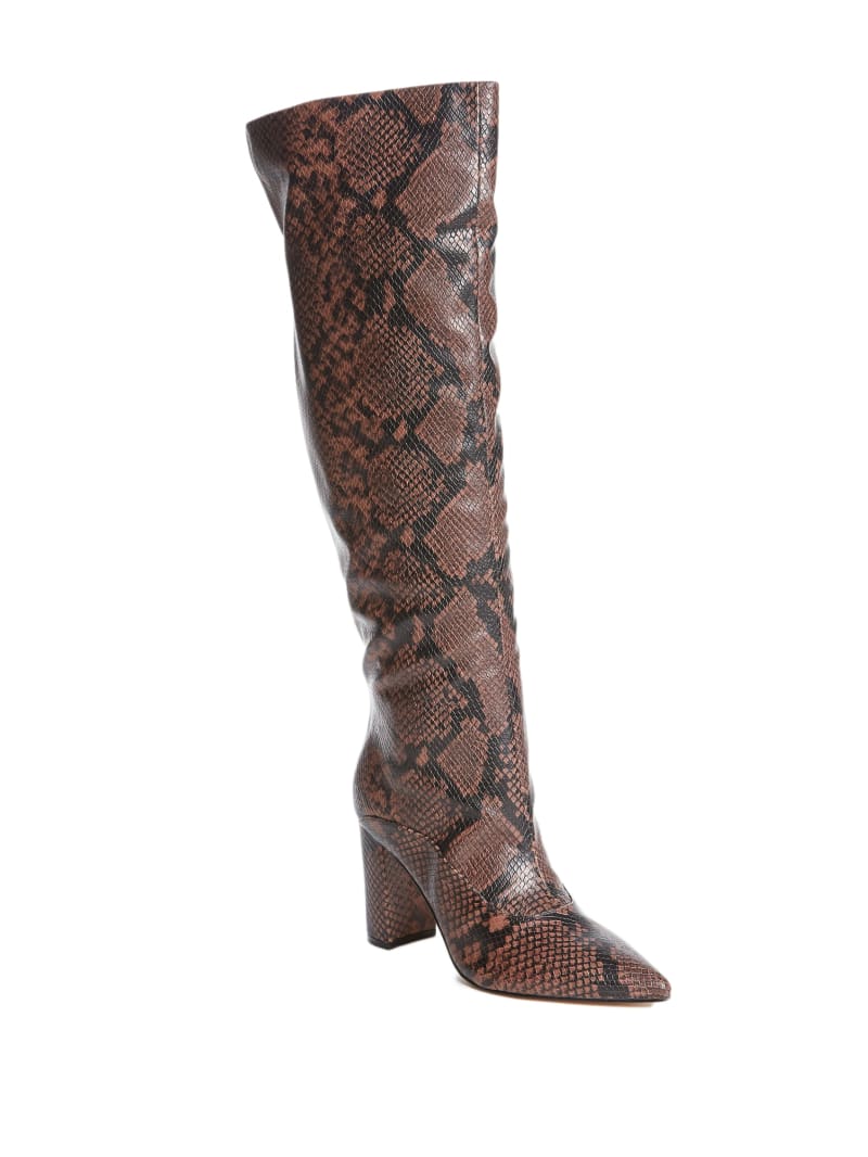 Guess Ladie Snake Women's Boots Brown | 2139-AVMFE