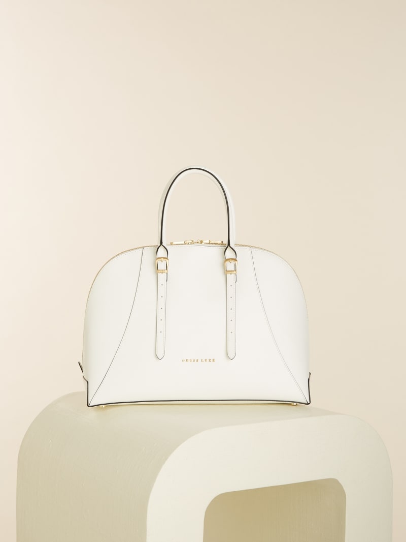 Guess Lady Luxe Dome Women's Satchel Bags White | 3206-NIZOV