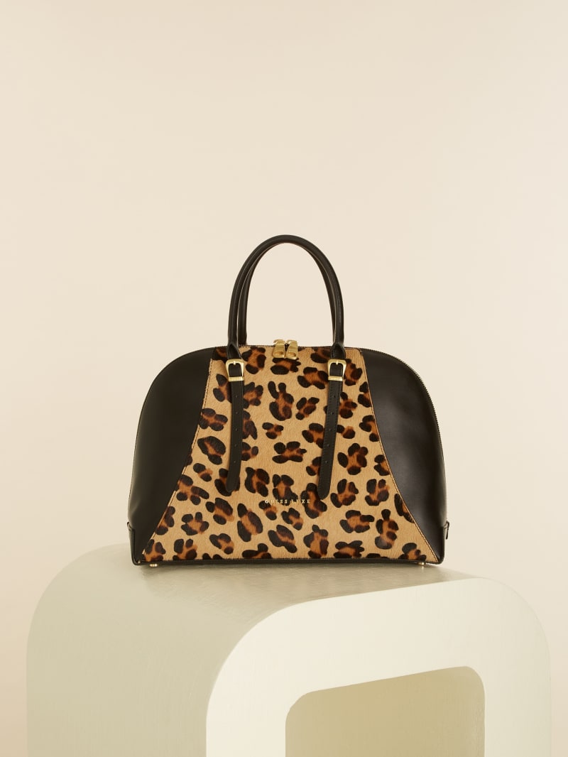 Guess Lady Luxe Leather Dome Women's Tote Bags Leopard | 4170-RMIHF