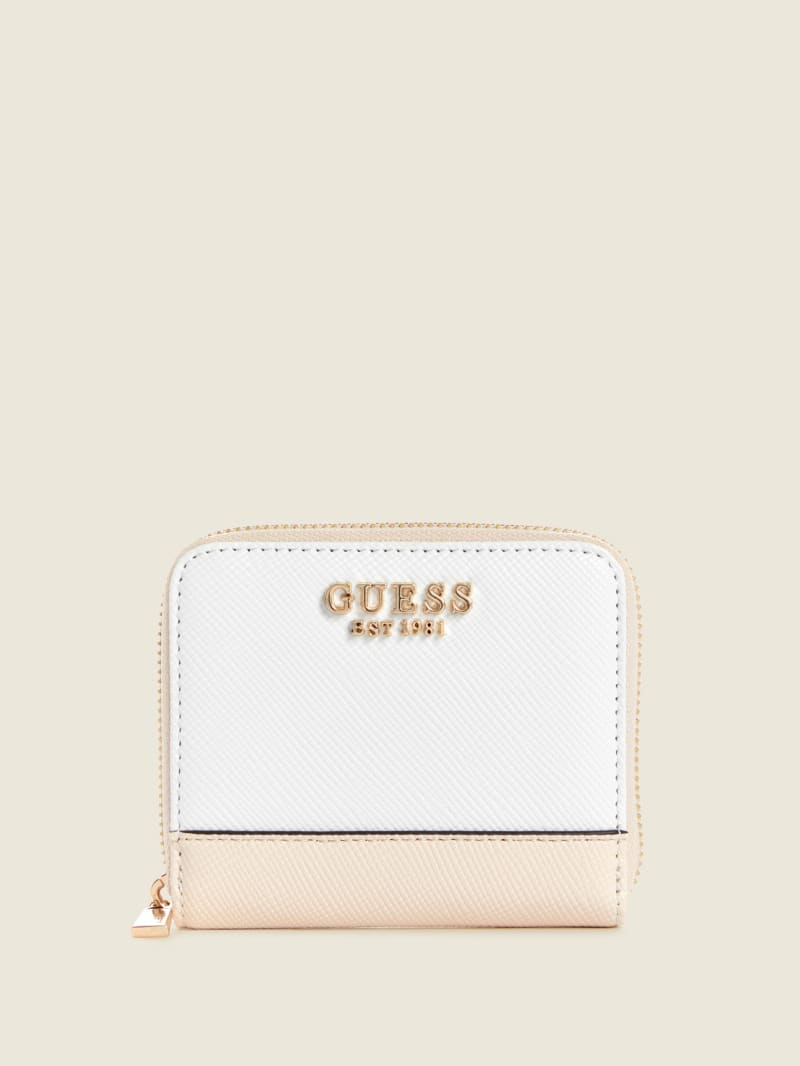 Guess Laurel Small Zip-Around Women's Wallets White | 0723-LHCBR