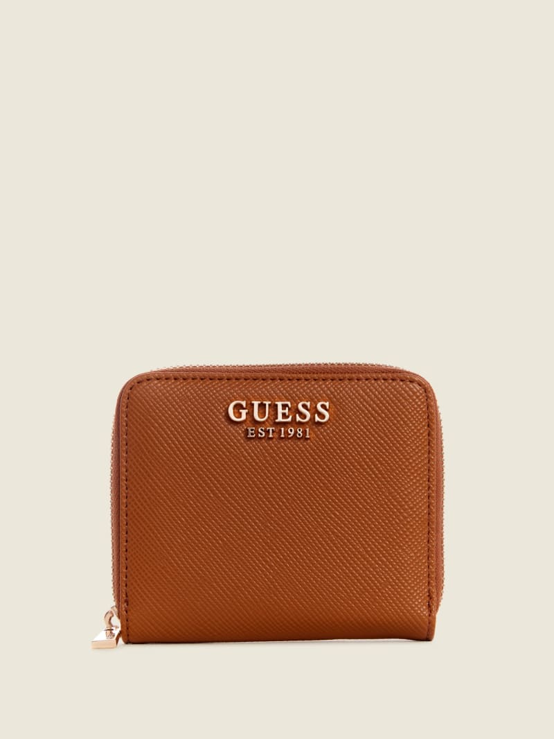 Guess Laurel Small Zip-Around Women's Wallets Light Brown | 2638-IBNVW