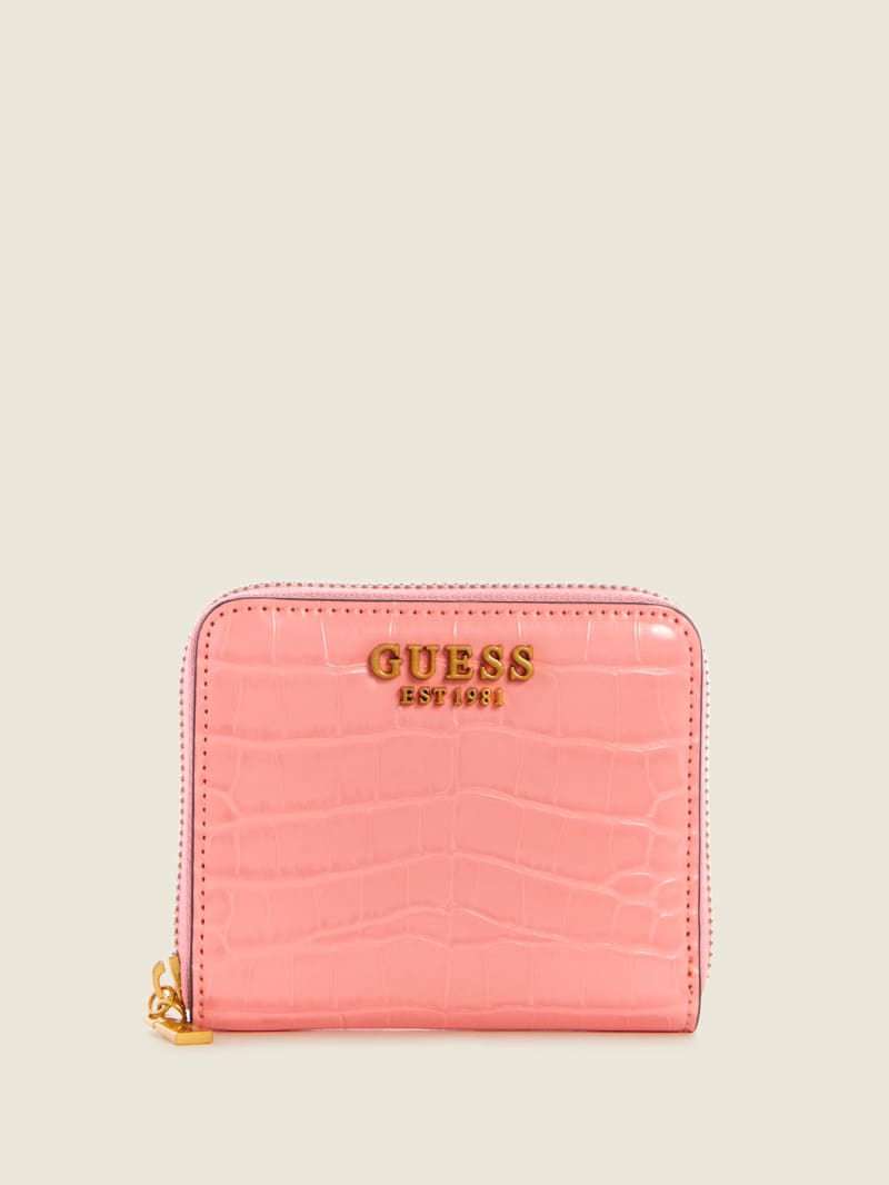 Guess Laurel Small Zip-Around Women's Wallets Coral | 5487-YRMKZ