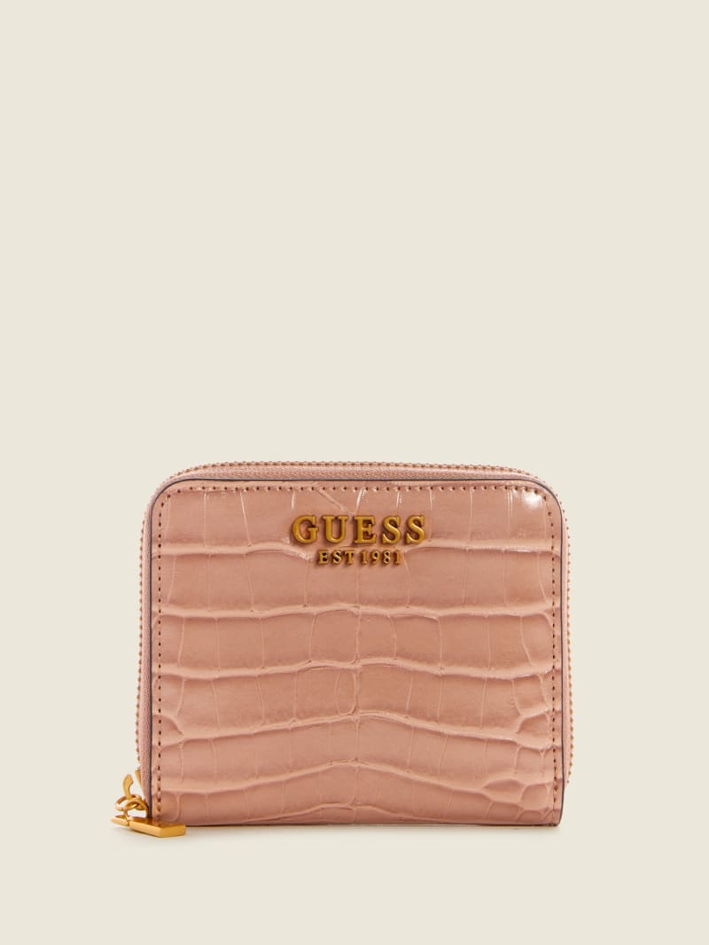 Guess Laurel Small Zip-Around Women's Wallets Brown | 6304-ACFBJ