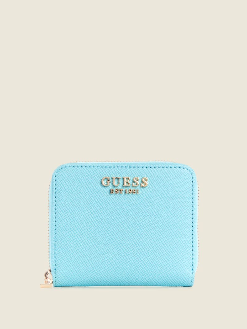 Guess Laurel Small Zip-Around Women's Wallets Turquoise | 9316-JAQEX