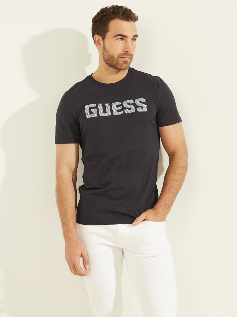 Guess Magick Logo Tee Men's T Shirts Black | 1830-PEUJV